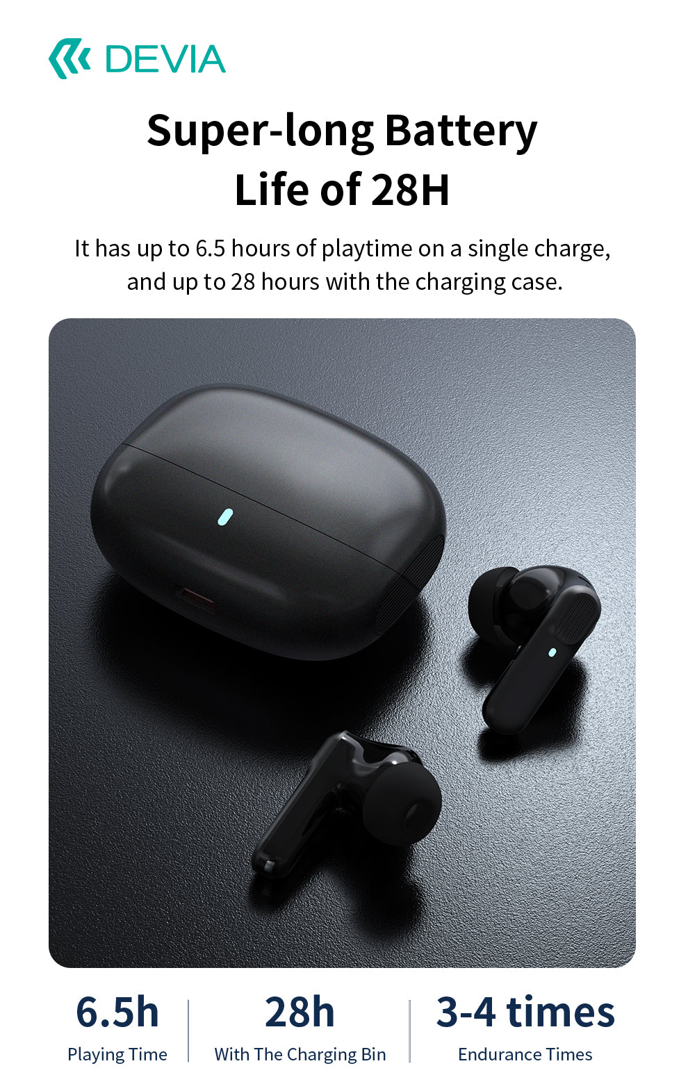 DEVIA ANC TWS Pro1 Wireless Earphone EM408
