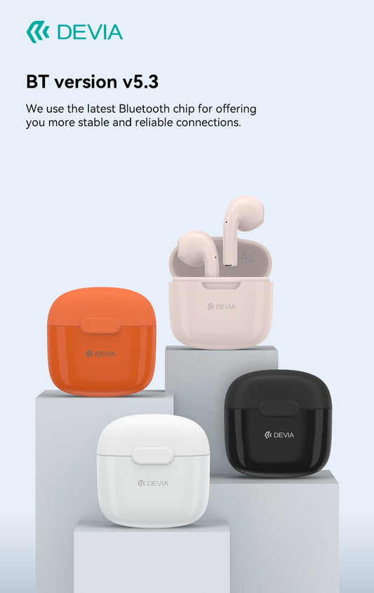 DEVIA Kintone Series TWS-K1 Wireless Earphone (USB-C Charging Interface) - Black
