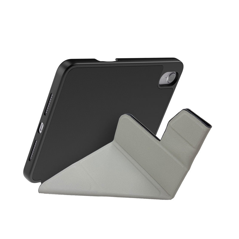 JTLEGEND Ness mini Q.C.A.C. Folio Case with Apple Pencil Holder & Magnetic Clip for iPad mini 8.3" (2021/2024) - Black