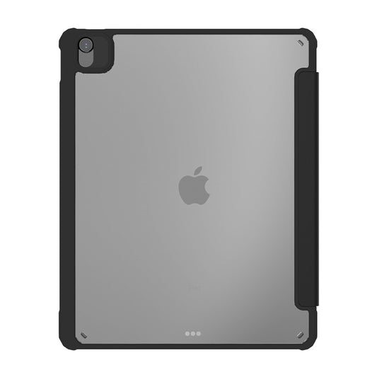 JTLEGEND Youth Q.C.A.C. Clear Magnetic Stand Case with Pencil Slot for iPad Air 13" (2024/2025)/iPad Pro 12.9" (2020-2022) - Jet Black