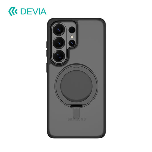 DEVIA Eleguard Series Magnetic Shockproof 360° Rotating Stand Case for Samsung Galaxy S26 Ultra (2026) - Black