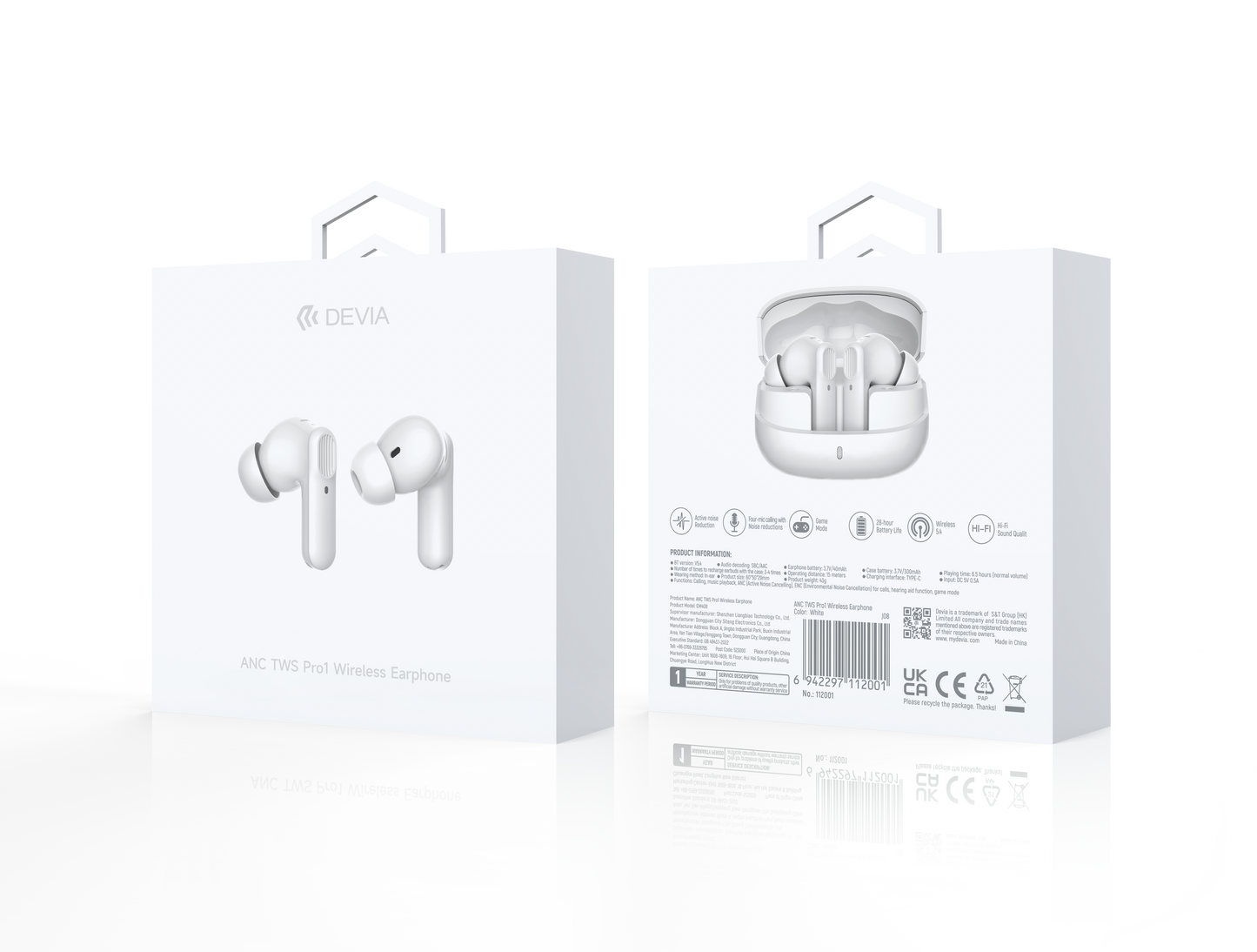DEVIA ANC TWS Pro1 Wireless Earphone EM408