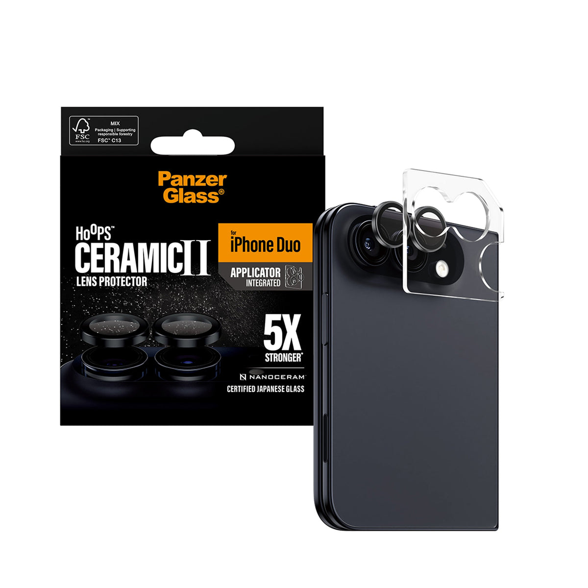 PanzerGlass Hoops Ceramic Camera Lens Protector for iPhone Duo (2026)