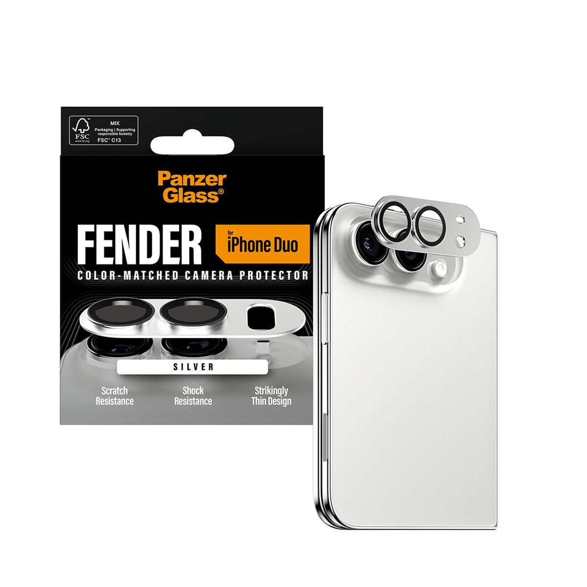 PanzerGlass FENDER Camera Protector for iPhone Duo (2026) - White