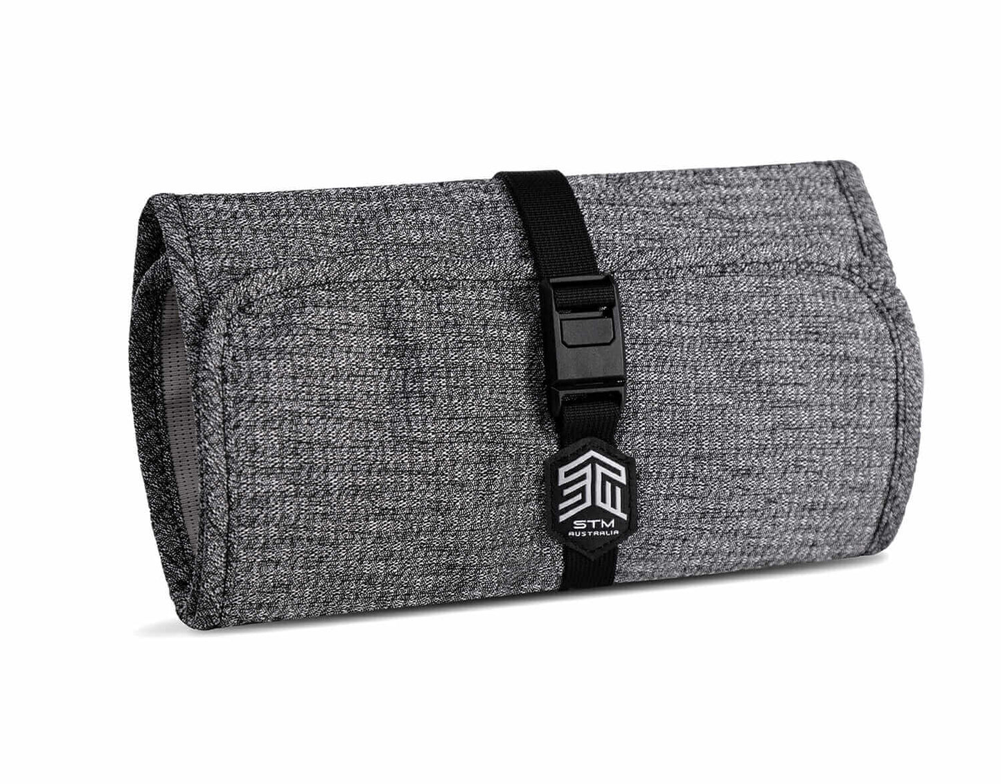 STM Accessory Dapper Wrapper ingeniously corrals your cables, adapters, and others, Granite Black