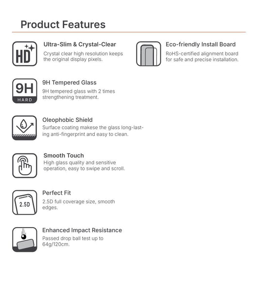 JTLEGEND Titanguard HD Screen Protector with Quick Install Board for Samsung Galaxy S26 Series (2026) - Glossy