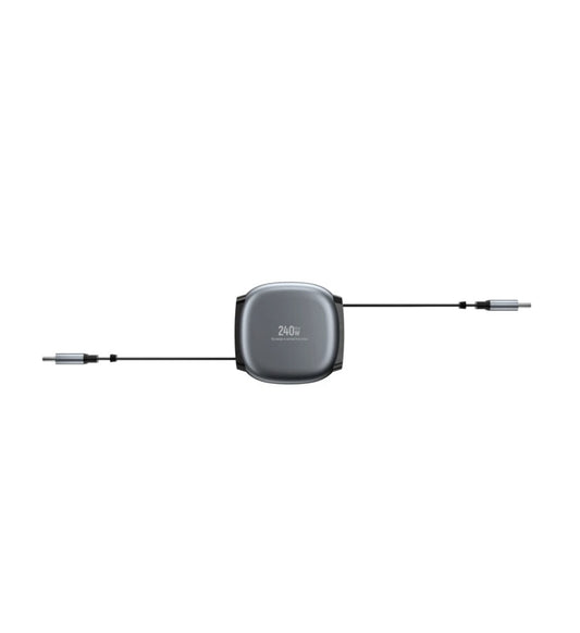 DEVIA Pro2 C-C PD 240W Stretchable Fast Charging Cable (1.0M) - Gray