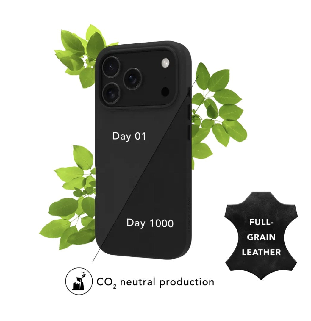 dbramante1928 Roskilde Full-grain Leather Case with MagSafe for Apple iPhone 17 Series (2025) - Black