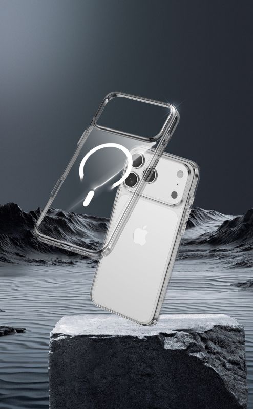 Comma Glass Series Magnetic Case with MagSafe for iPhone 17 Series (2025) - Clear (Jaz Authentic)
