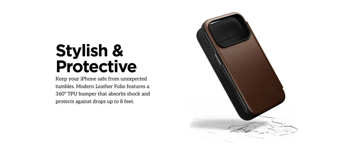 Nomad Modern Leather Case with MagSafe for iPhone 18/17 Pro 6.3" & iPhone 18/17 PROMAX (2026)