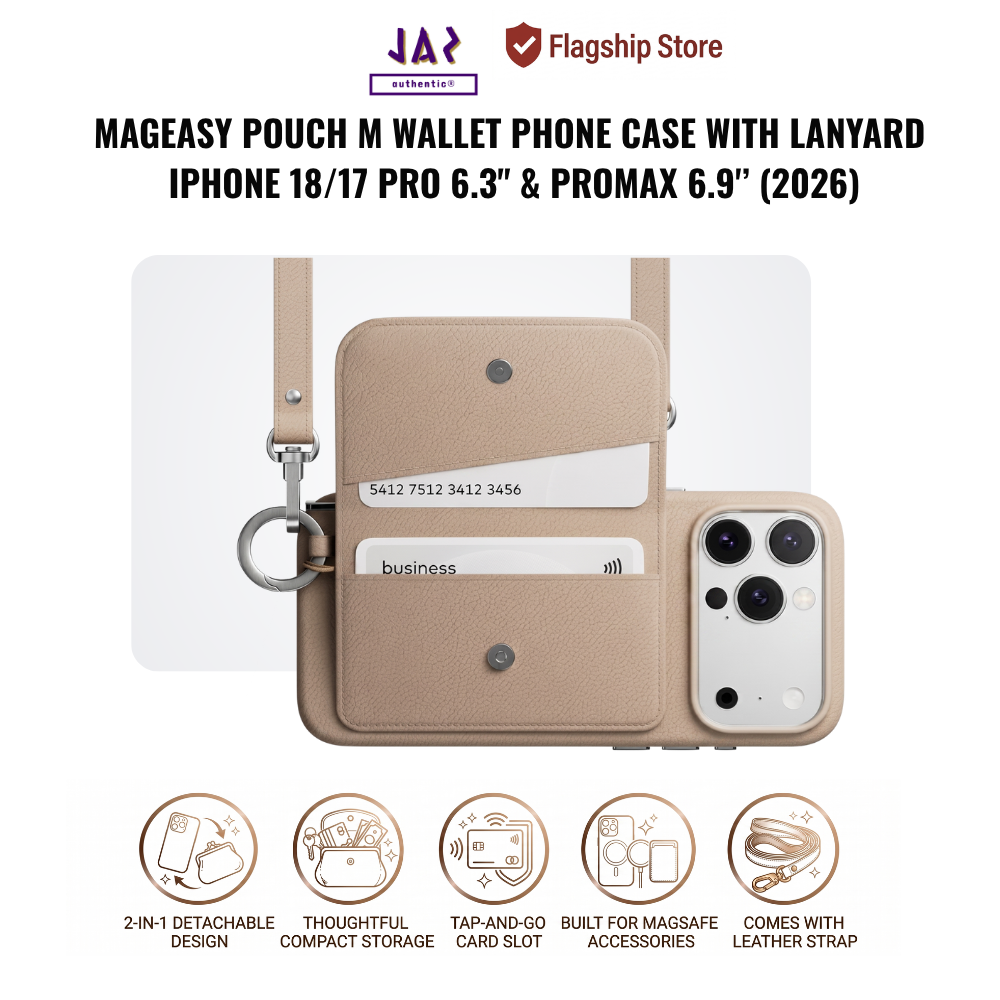 MAGEASY Pouch M Wallet Phone Case with Lanyard