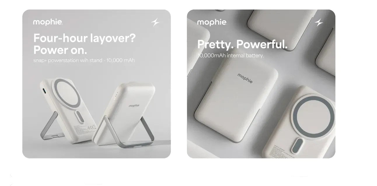 Mophie Essentials Snap+ Powerstation 10K with Stand - White