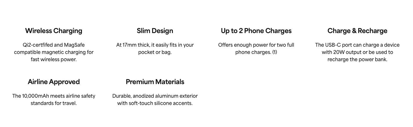 Mophie Powerstation Mini Qi2 Wireless with Stand - Black