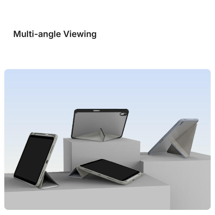 JTLEGEND Youth Q.C.A.C. Clear Magnetic Stand Case with Pencil Slot for iPad A16 Chip 11" (2025)/iPad 10th Generation 10.9" (2022)