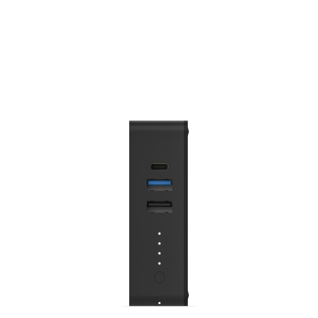 Mophie Global Powerstation Hub Portable Battery Hub with Qi Wireless Charging (6,100mAh), Black