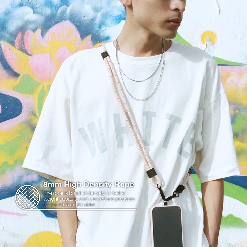 JTLEGEND 8mm Phone Rope Outdoor Series Length 75cm~140cm With Black Tap, Mobile Phone Lanyard Crossbody Anti-Lost Rope