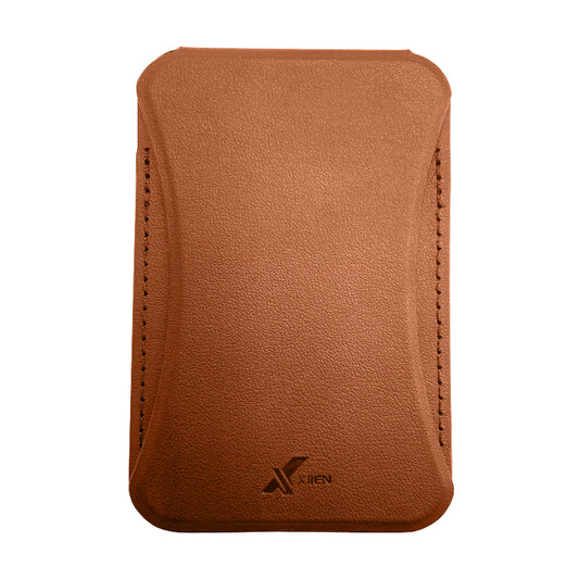 XiiEN X-Card Phone Wallet Stand Multi-angle Watching Mode With Magsafe Magnetic, Brown