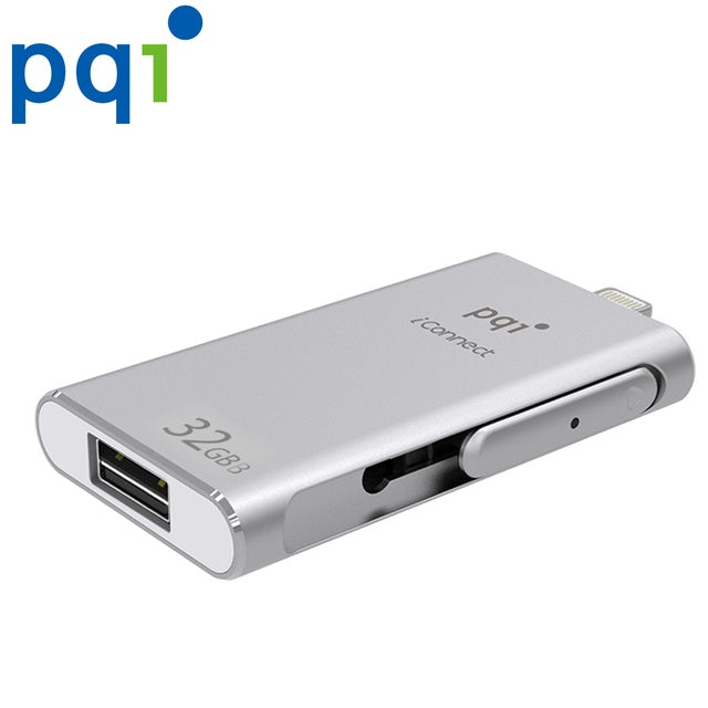 PQI iConnect Travelling Disk Lightning, 32GB (Silver)