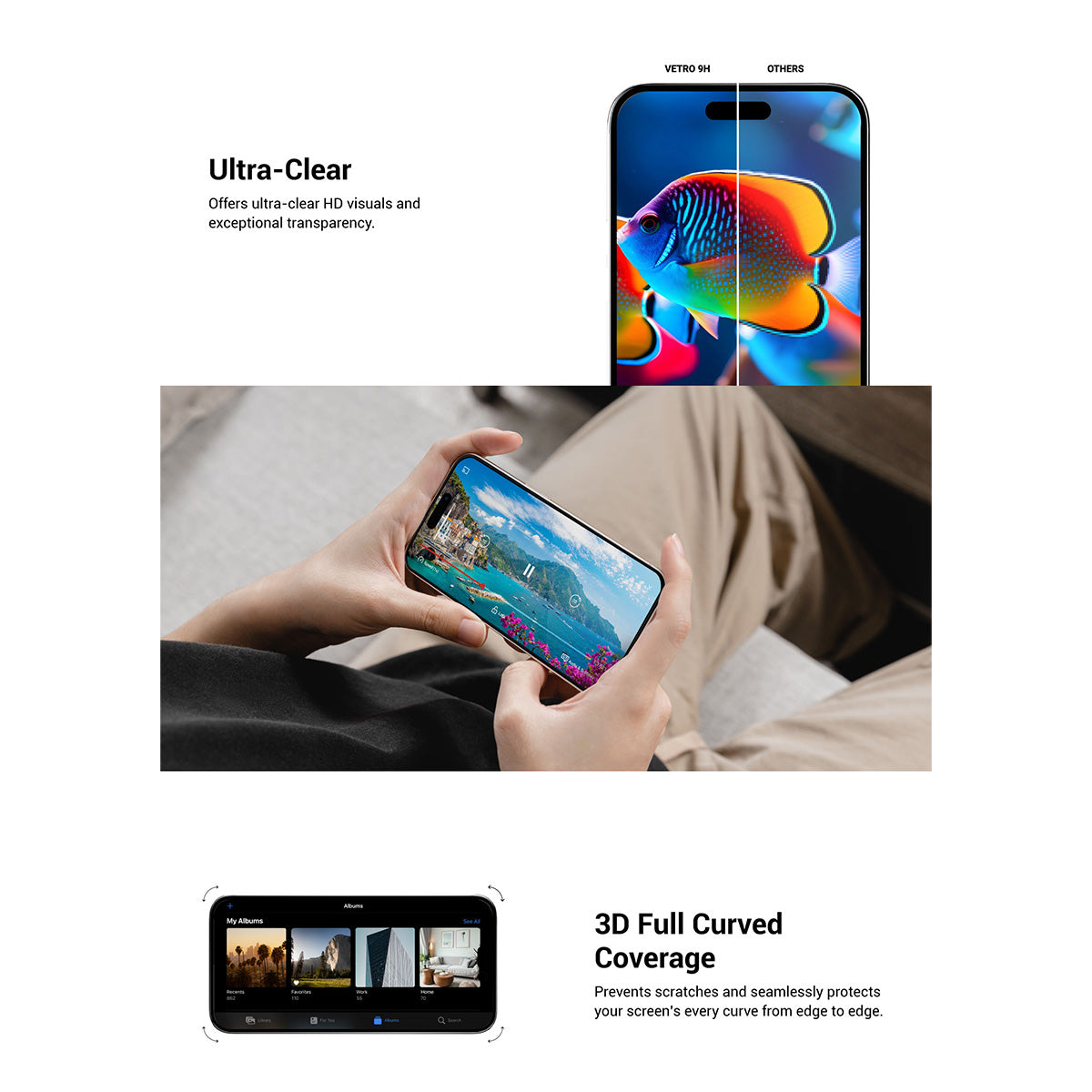 MAGEASY Vetro 9H Tempered Glass Screen Protector for iPhone 15 Series (2023)