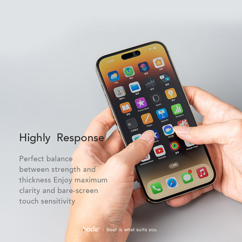 Hoda Matte, Anti-Glare (AG) Full Coverage Tempered Glass Screen Protector for iPhone 15 Series (2023)