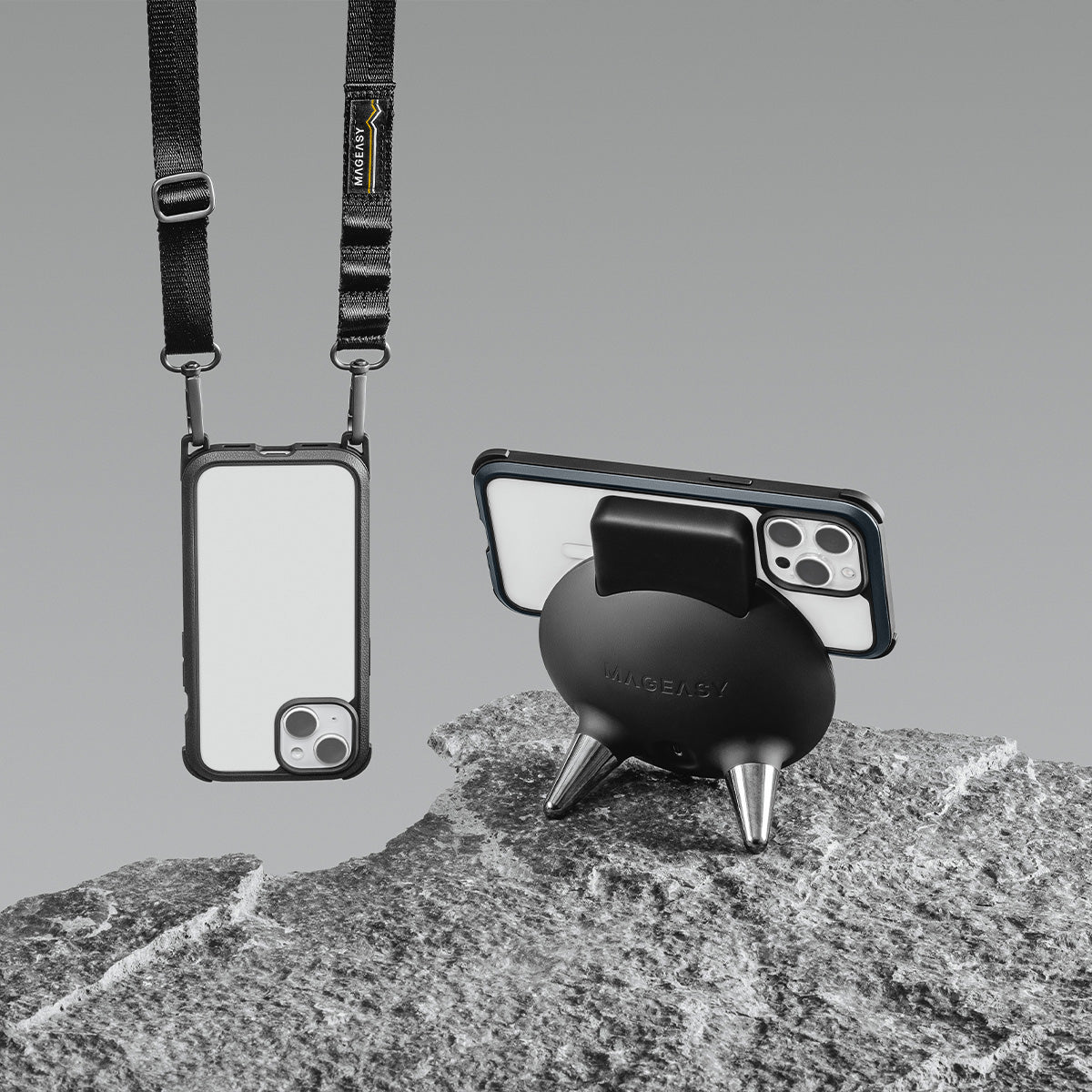 MAGEASY Odyssey M + Strap Case with MagSafe for iPhone 15 Series (2023)