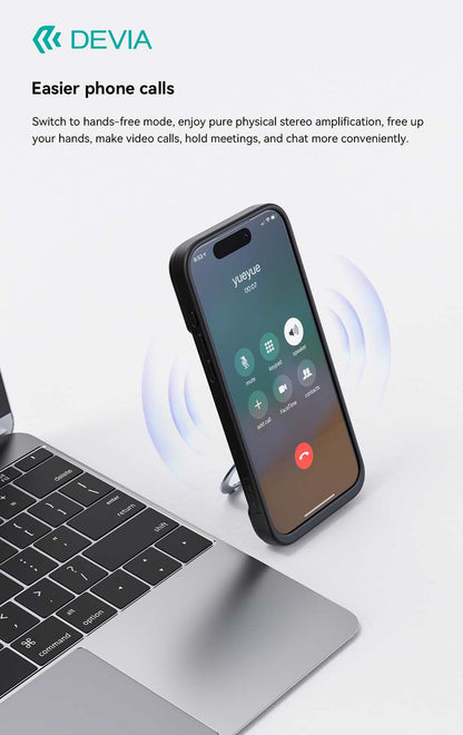 DEVIA Soundboost Series Magnetic Stand Case with MagSafe for iPhone 17 Series (2025) - Black