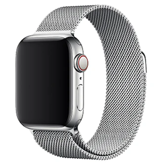 ibacks Stainless Steel Watchband for Apple Watch 49mm/45mm/44mm/42mm, Silver