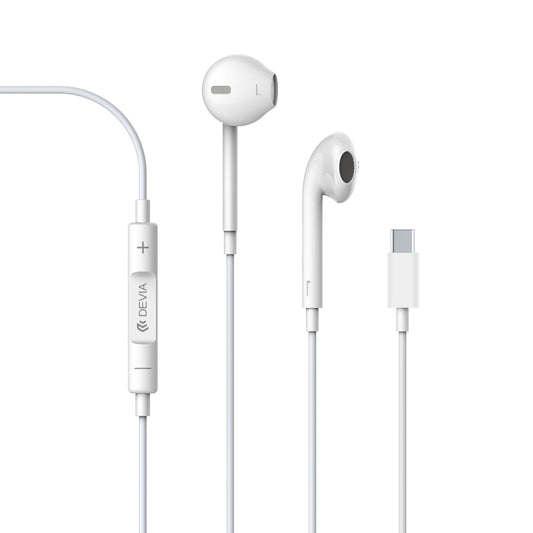 DEVIA Smart Seires Earpods With Type-C Interface (Digital) - White