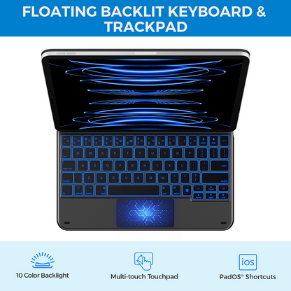 Typecase Edge Magnetic Floating Keyboard Case for iPad A16 / iPad Air / iPad Pro (11" & 13") - Black
