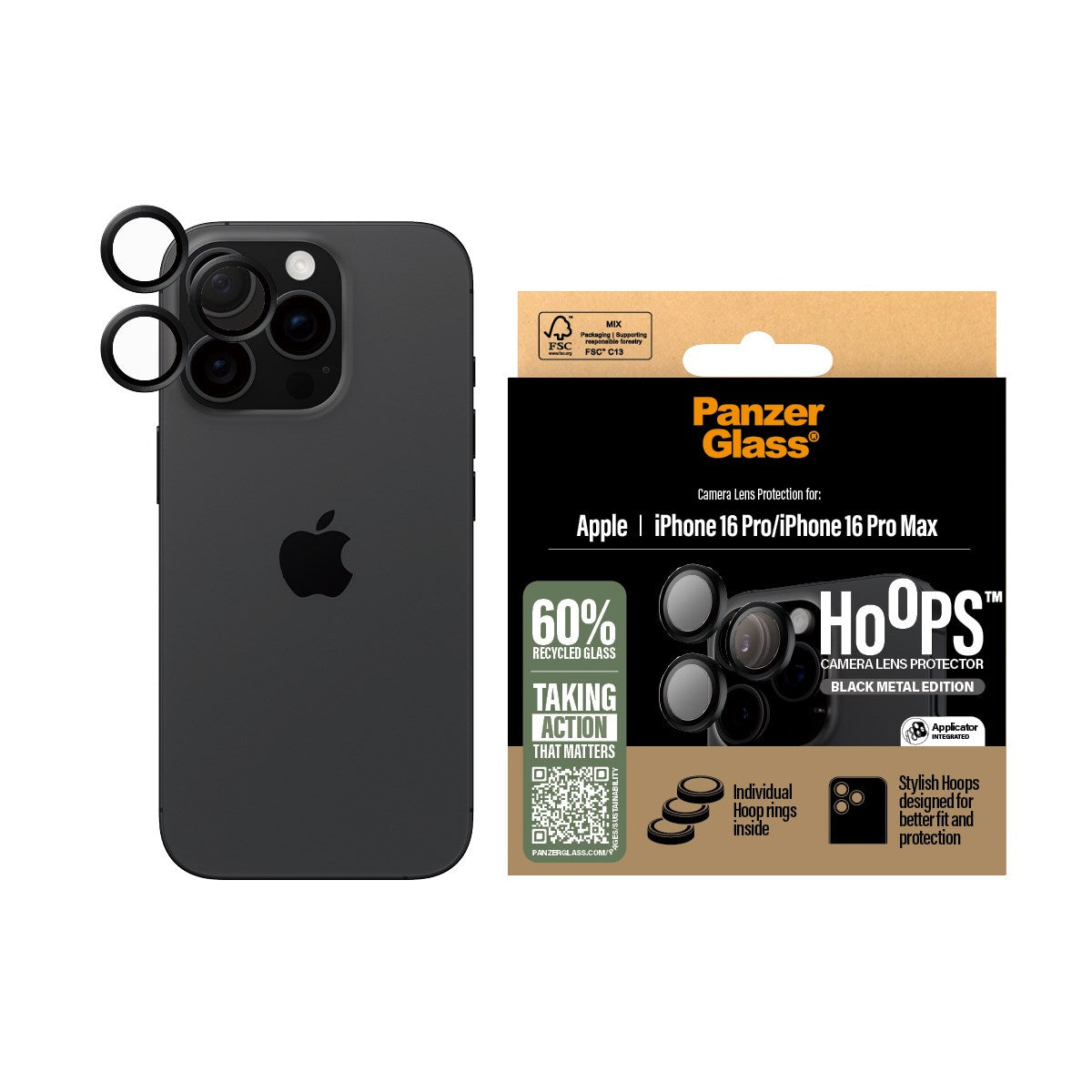 PanzerGlass Hoops Lens Protector for iPhone 16 Series (2024)