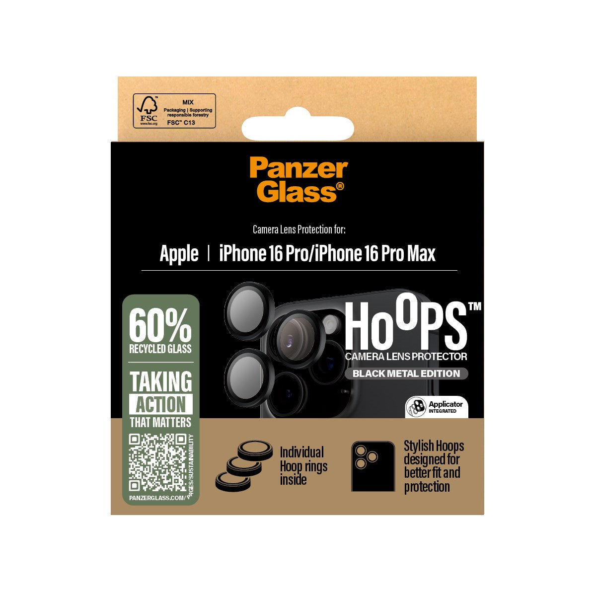 PanzerGlass Hoops Lens Protector for iPhone 16 Series (2024)