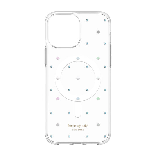 Kate Spade Magsafe Case for iPhone 12/13 Pro Max 6.7" (2020/2021), Spade Pin Dot Iridescent/Iridesce