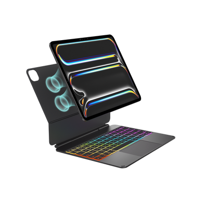 Typecase Edge Pro RGB Aluminum Keyboard Case for iPad Air / iPad Pro (11" & 13") - Space Black