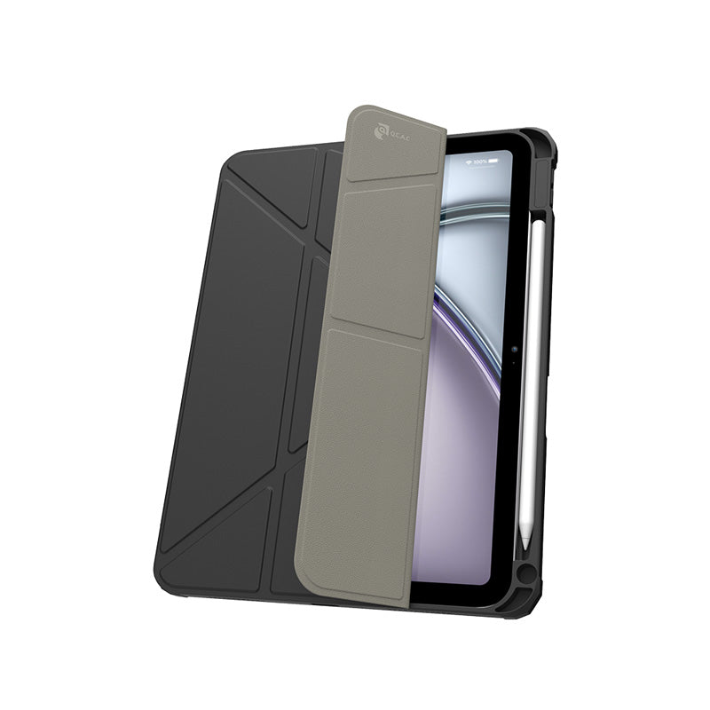 JTLEGEND Youth Q.C.A.C. Clear Magnetic Stand Case with Pencil Slot for iPad Air 11" (2024/2025)/iPad Air 10.9" (2022/2020)