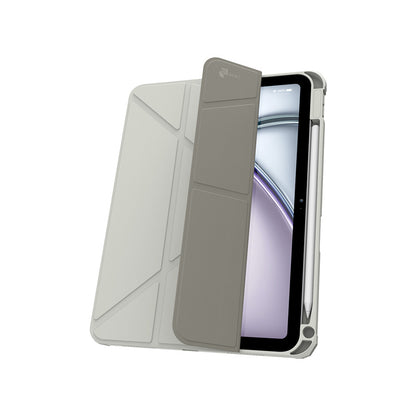 JTLEGEND Youth Q.C.A.C. Clear Magnetic Stand Case with Pencil Slot for iPad Air 11" (2024/2025)/iPad Air 10.9" (2022/2020)