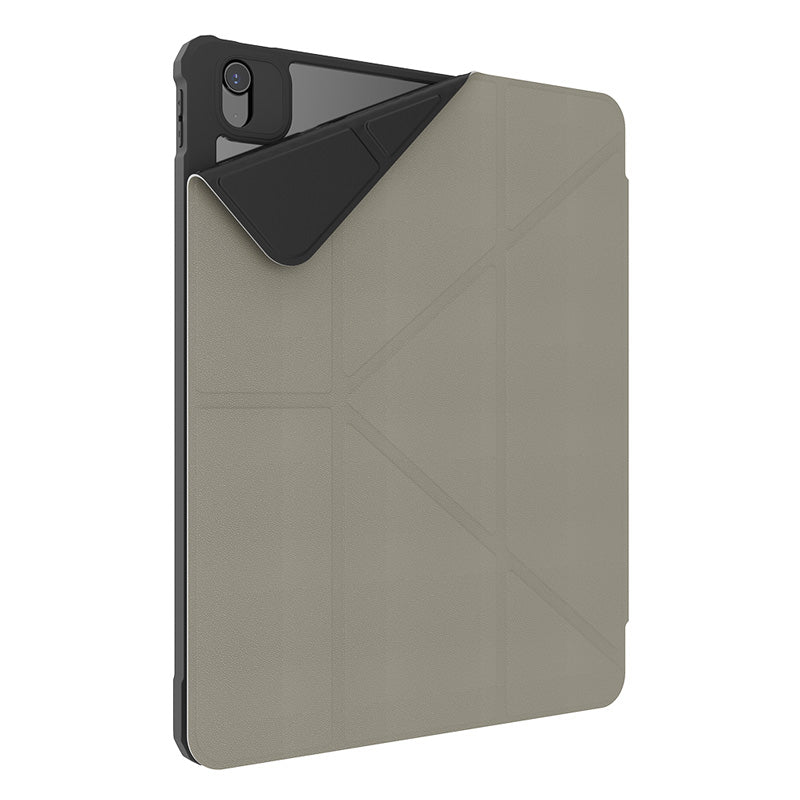 JTLEGEND Youth Q.C.A.C. Clear Magnetic Stand Case with Pencil Slot for iPad Air 13" (2024/2025)/iPad Pro 12.9" (2020-2022) - Jet Black