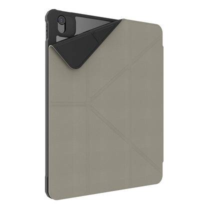 JTLEGEND Youth Q.C.A.C. Clear Magnetic Stand Case with Pencil Slot for iPad Air 13" (2024/2025)/iPad Pro 12.9" (2020-2022) - Jet Black