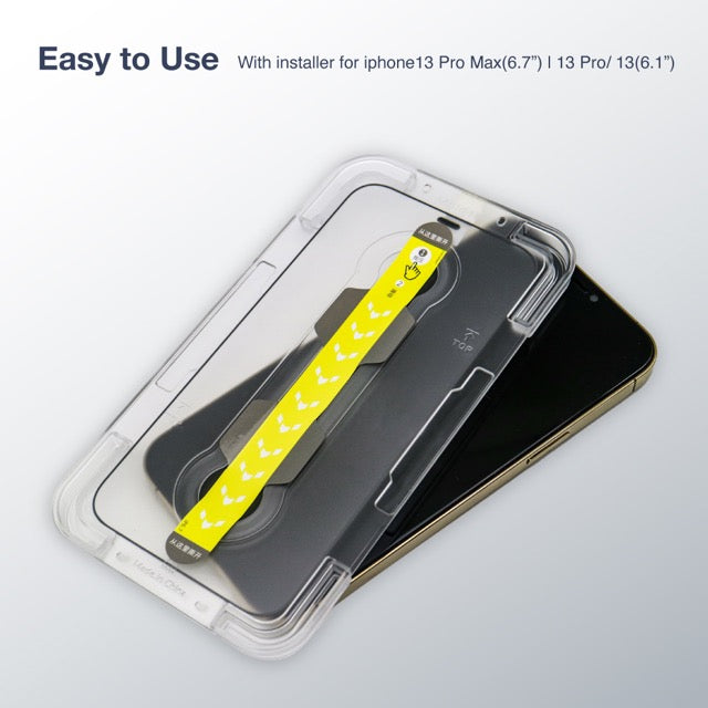 Power Support Tempered Glass with Dust-Free Helper for Apple iPhone 16e (2025)/13/13 Pro/14 6.1” / iPhone 13 Pro Max/iPhone 14 Plus 6.7"