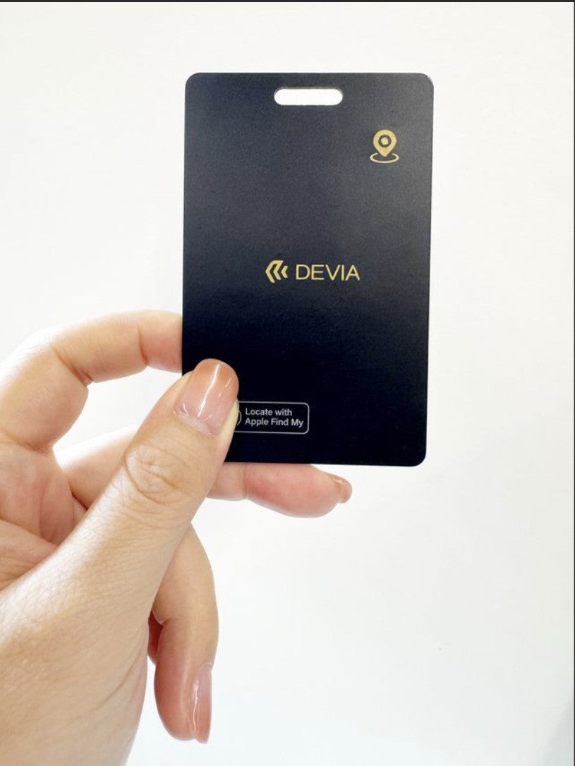 DEVIA Lite Tag Bluetooth Card-Shaped Anti-Loss Device with Wireless Recharging - Black