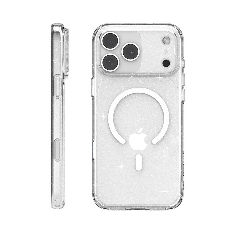 JTLEGEND Glitter Hybrid Cushion Mag Case with MagSafe for Apple iPhone 17 Series (2025) (with Camera Control Button)