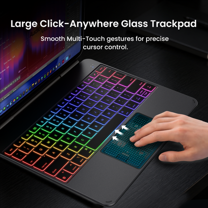 Typecase Edge Pro RGB Aluminum Keyboard Case for iPad Air / iPad Pro (11" & 13") - Space Black