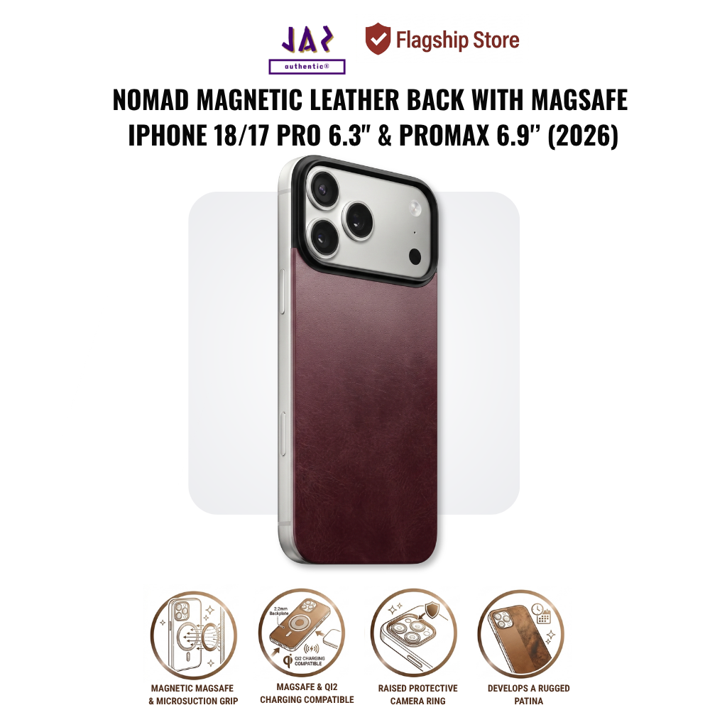 Nomad Magnetic Leather Back with MagSafe Case