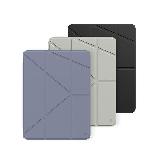 JTLEGEND Youth Q.C.A.C. Clear Magnetic Stand Case with Pencil Slot for iPad Air 11" (2024/2025)/iPad Air 10.9" (2022/2020)