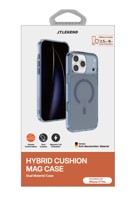 JTLEGEND Hybrid Cushion Mag Case with MagSafe for Apple iPhone 17 Series (2025) (with Camera Control Button)