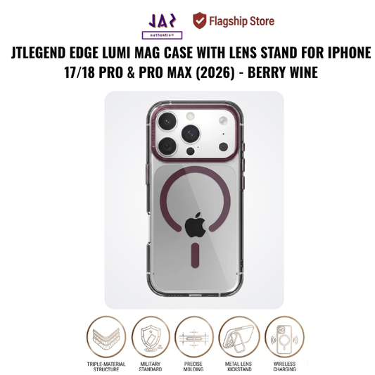 JTLEGEND Edge Lumi Mag Case with Lens Stand 17/18 PRO & PROMAX - JAZ AUTHENTIC
