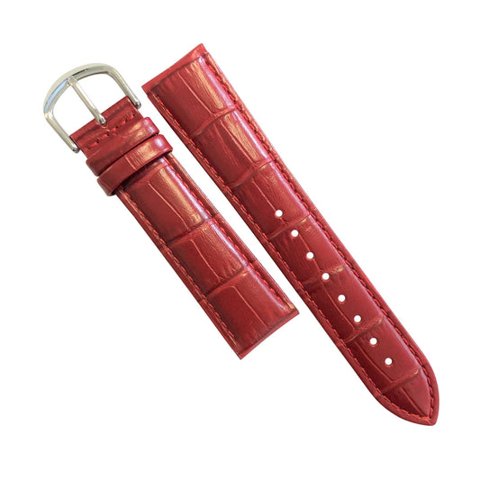 ibacks Bamboo Knots Series Leather Watchband for Apple Watch 49mm/45mm/44mm/42mm, Red