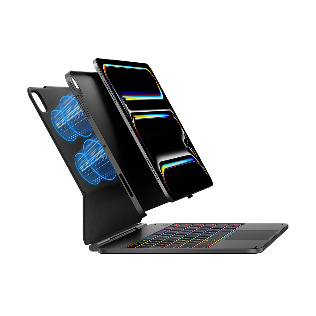 Typecase Edge+ Magnetic Keyboard with Protective Case for iPad Air 13" / iPad Pro 12.9" & 13" - Black