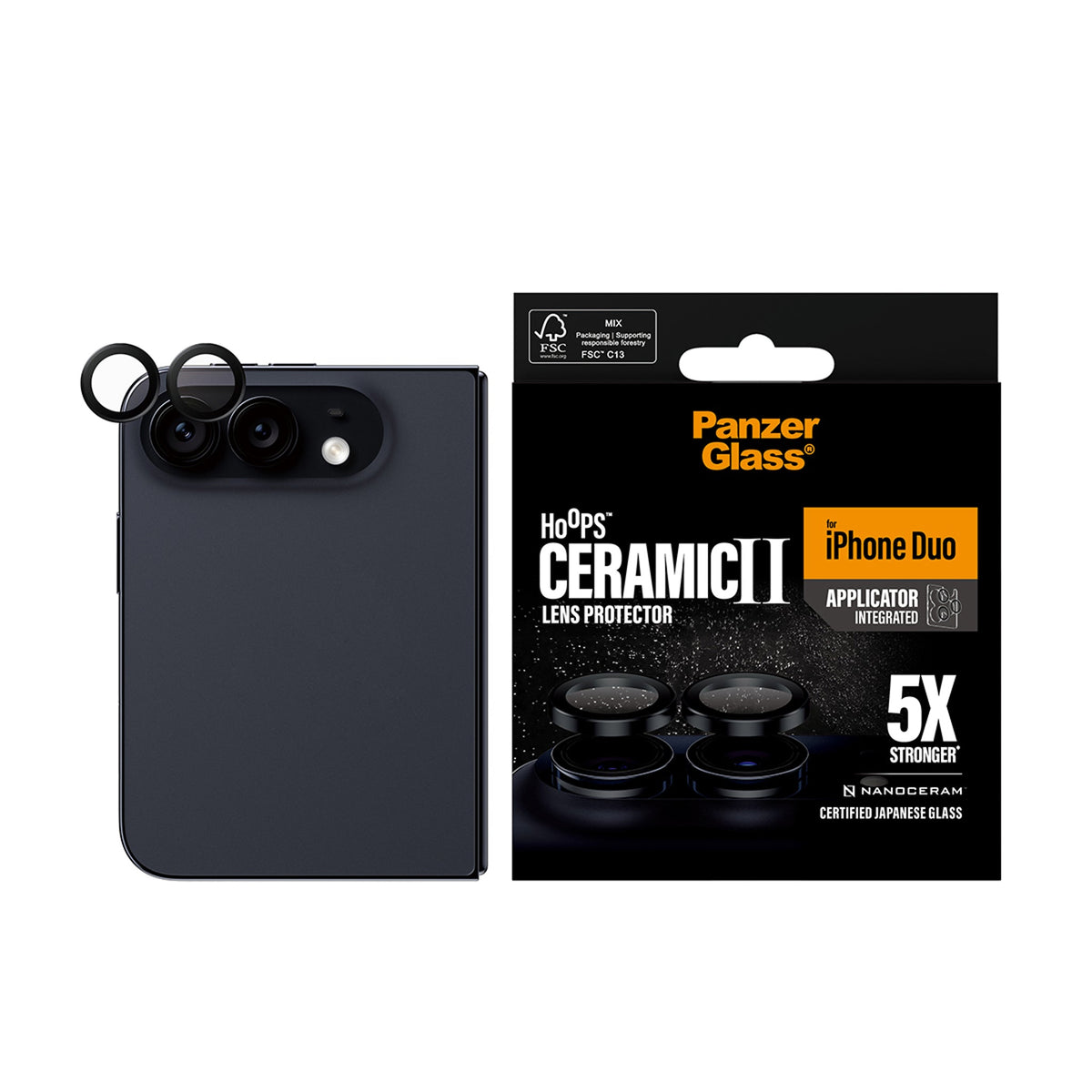 PanzerGlass Hoops Ceramic Camera Lens Protector for iPhone Duo (2026)