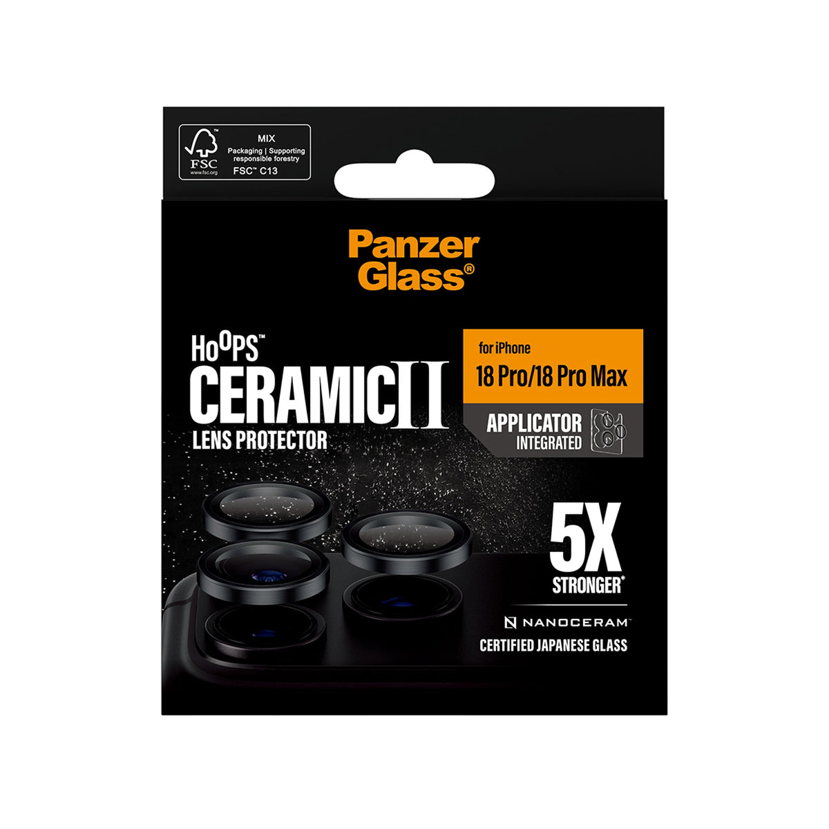 PanzerGlass Hoops Ceramic Camera Lens Protector for iPhone 18 Pro/Pro Max (2026)