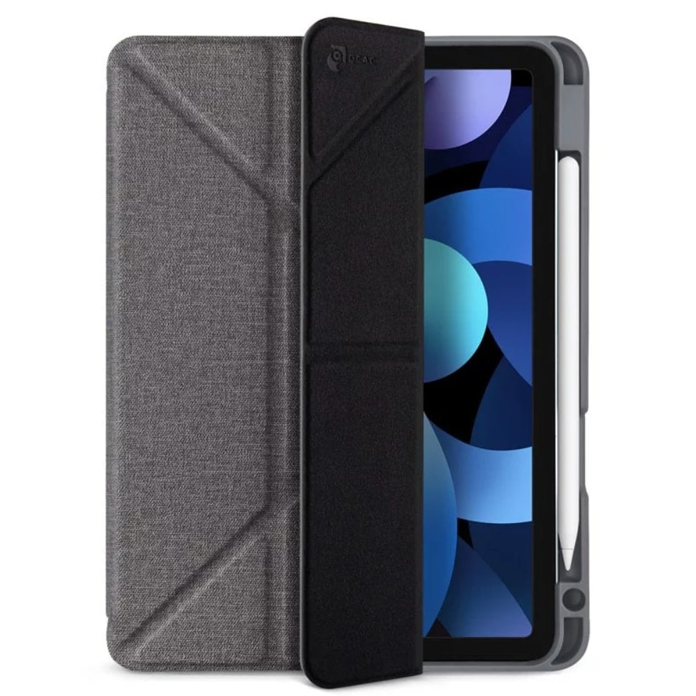 Power Support Air Jacket Folio Case with Pencil Holder for iPad Air 11" (2024/2025)/iPad Air 10.9" (2022/2020) - Grey